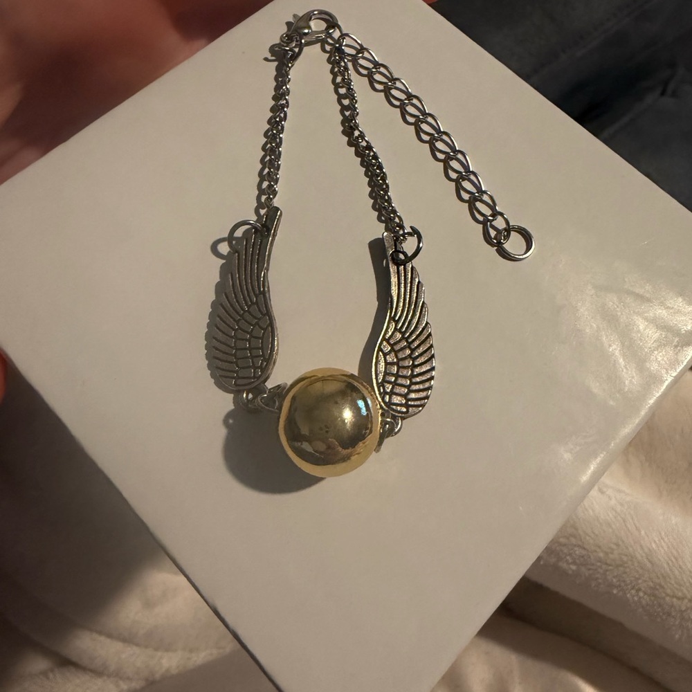 Golden snitch bracelet